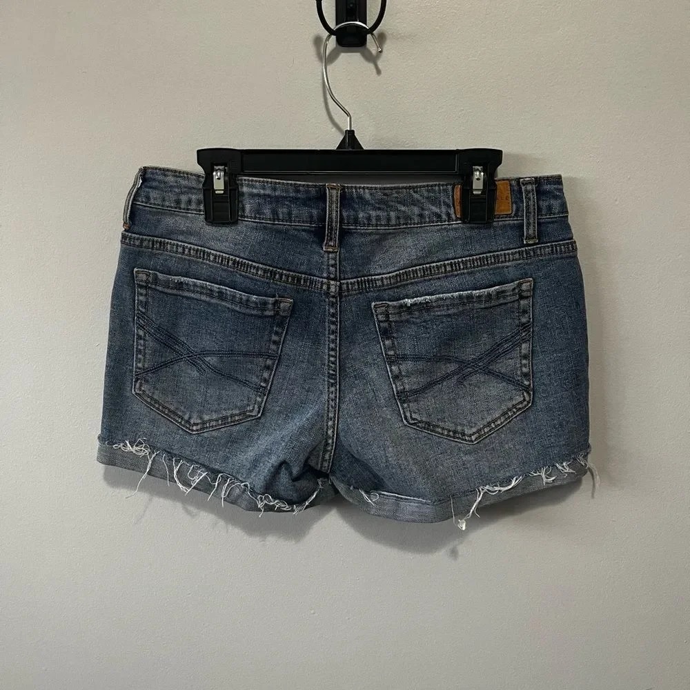 Aeropostale Midi Cut Off Jean Denim Shorts 4